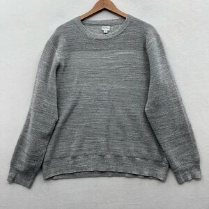 Knit for J.Crew Mens XL Gray Beige Coastal Fisherman Style Cozy Crewneck Sweater